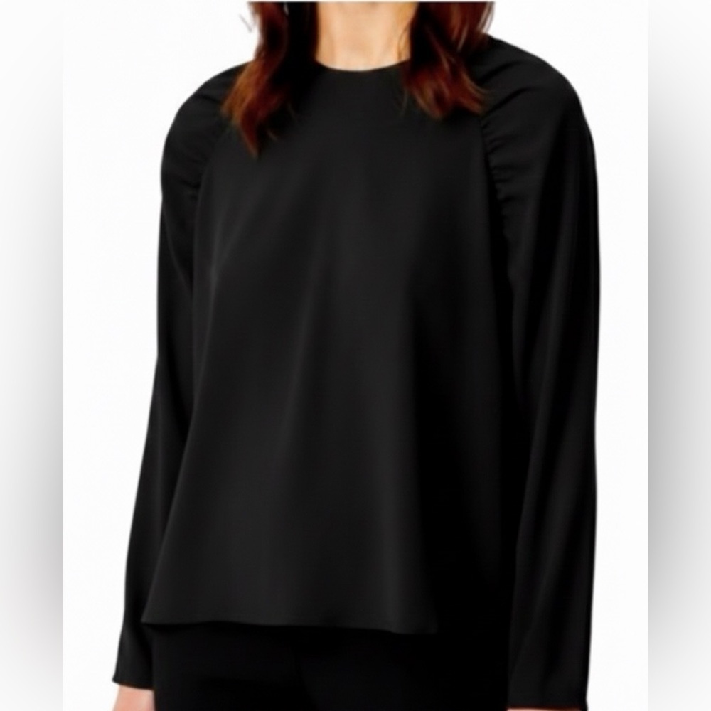 Oak & Fort Sz XS Black Long Sleeve Blouse